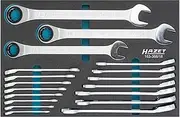 Hazet 163-366/18 Ratcheting Combination Wrench 18-Pieces Set, 8-32 mm Size