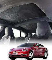 Roof Sunshade Compatible with Tesla Model S 2016-2018 Interior Accessories,Premium Soft Suede Sunroof Sun Shade, No Sag Foldable Roof Glass Shade