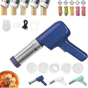 Electric Idiyappam Maker, 2025 New Handheld Electric Pasta Maker, 5-in-1 Cordless Pasta Machine, Portable Automatic Noodle Maker Press Pasta Machine Hand Held, Handheld Pasta Maker (Blue)