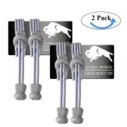 AVIMA Premium SPORTS LACES WITH LOCK – Elastic No Tie Shoelaces - Grey - 2 Pack