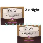 2 x 50ml Olay Anti-Wrinkle Pro Vital Night Cream