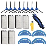 For Cecotec Conga 1090 1790 Robotic Filter Main Side Brush Mop Cloth