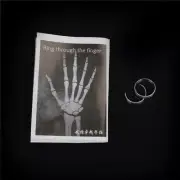Close-Up Street Magic Gimmick Moving Ring Through Finger Magician Trick - 1x