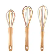 Manual Eggs Beater Hanhold Silicone Whisks Kitchen Stirring Rod Bakings Tool