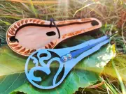 UKRAINE Megabass Jaw harp "OM" in a wooden case (jew's harp/mouth harp)