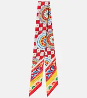 [Dolce & Gabbana] Dolce & Gabbana Carretto silk twill scarf One Size multicoloured