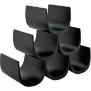 Alessi Noe 6 Bottle Modular Wine Holder Black GIA13 B by Giulio Iacchetti