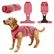 Pet Recovery Suit for Dogs Cats After Surgeries Pet Recovery Shirt White Red XL
