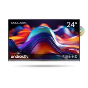 ENGLAON 24'' Full HD Android Smart 12V TV with DVD Combo & Chromecast