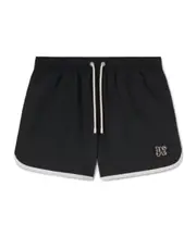 Interwoven letter patch swimming trunks S,XS Black