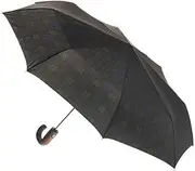 [Clifton Umbrellas] Clifton Auto Open Close With Wood Trim Handle, Black Watch Tartan Print