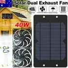 40W Solar Fan Panel Exhaust Roof Attic Air Ventilation Vent Van For Pet Kitchens