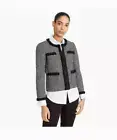 J Crew Lady Metallic Tweed Fringe Jacket In BlackWomen's Size 4 New With Tag