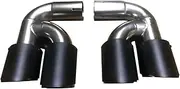 Carbon Fiber Exhaust Muffle Pipe Tool Four Out Compatible for Audi Q7 Tail Pipe Tipe Throat Tuning Car Accessories