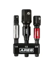 22011-3-Piece 3-Inch Impact Grade Socket Adapter Set with Color Sleeve - Turn...