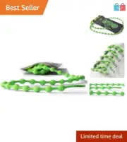 30in Elastic No-Tie Shoelaces in Cactus Green - Perfect for Active Lifestyles
