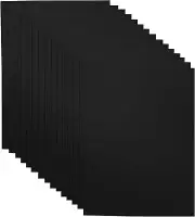 Black EVA Foam Sheets 9x12 Inch, 2mm Thick, 15 Pack for Crafts & Cosplay