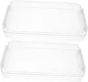 SEWACC 2pcs Clear Document Storage Organizer Box with Lid Compact File Container for Office Multi Purpose Storage for Papers and Certificates Sleek Design White
