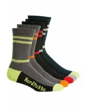 [Hard Yakka] Crew Work Workwear Socks 5 Pack in Multi