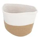 Laundry Basket Grocery Bag Storage Basket Bucket White W/Grass Yellow Pattern