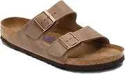 [Birkenstock] Men's Arizona Soft Footbed Sandals, Tobacco, Brown, 10 Medium US