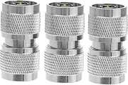 3pcs to N Male Adapter Coaxial Connector Durable Coax Connectors for Antennas Radios CCTV and Wireless Devices