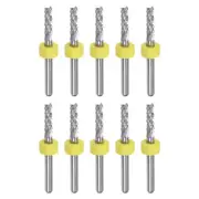 10pcs End Mill Bit 3mm Solid Carbide CNC Router Bits Engraving Cutter Tool