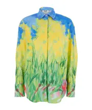 MSGM Floral Printed Drop Shoulder Shirt IT44,IT42 Multicolor