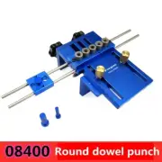 08400 Woodworking Punching Positioner Round Wood Dowel Puncher Three-in-one