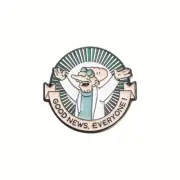 Futurama Professor Farnsworth 'Good News Everyone' Metal & Enamel Pin Free Post