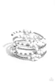 Paparazzi Compelling Clouds White Bracelet NWT