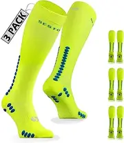 [Sesto Senso] 3 Pairs of Compression Socks Sport Colourful High Sports Socks Calf Socks Running Socks