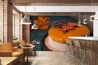3D Sweet Cheesecake Wallpaper Wall Mural Removable Self-adhesive 188