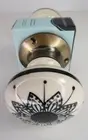 Cynthia Rowley New York Porcelain Mandela Flower Black Ivory DOOR KNOB SET ~ NEW