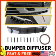 For Ford Fusion 2010-20 Rear Bumper Lip Diffuser 10 Shark Fins Splitter Carbon B