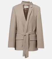 [Rohe] Róhe Deconstructed belted blazer UK 16 brown