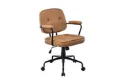 Maestro Furniture Laurence Faux Leather Home Office Computer Task Chair Black Frame - Brown