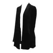 Eileen Fisher NEW $398 Sz PP Black Velour Rayon Silk Jacket Wrap