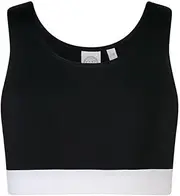 [Skinni Fit] SF Minni Childrens Girls Fashion Crop Top (UK Size: 5-6 Years) (Black/White)