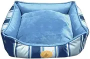 Pet Bed for Small Medium Dog Cat Plush Rectangle Nest Puppy Sleeping Bag Cushion/Blue/Three Sizes (Size : 98x76x25cm)
