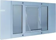 Ideal Pet Products 27SWDM Aluminum Sash Window Pet Door, Medium/7" x 11.25", White