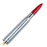 GUNMETAL RED TIP 50 CALIBER SHORT STUBBY ANTENNA 5.5" FOR FORD F150 F250 (for: Ford)
