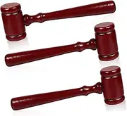 FOYTOKI 3Pcs Mini Wooden Judge Gavel for Lawyer Cosplay Party Favor and Educational Play Safe Wooden Hammer for Coordination and Creativity