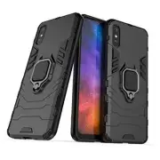 LuluMain Compatible with Xiaomi Mi Redmi 9A, Redmi 9AT Case, Metal Ring Black