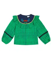 [Stella McCartney Kids] Stella McCartney Kids Striped embroidered top Y 3 multicoloured