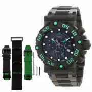 Invicta Mens Subaqua 10049 Nitro Diver Chrono Black Dial Interchange Watch Strap