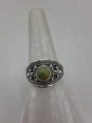 Artisan Crafted Natural Sonoran Gold Turquoise Ring In Sterling Silver Size 10