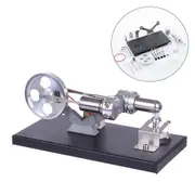 Hot Air Stirling Engine Model DIY Assembly Kit Generator with 4 LED Light