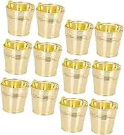 Cabilock 12pcs Small Wedding Candy Bucket Confectionery Party Favor Mini Bucket Decor Classic Tin for Centerpieces