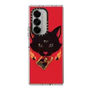 Galaxy Z Fold6 Clear Case Cat Tarot Death